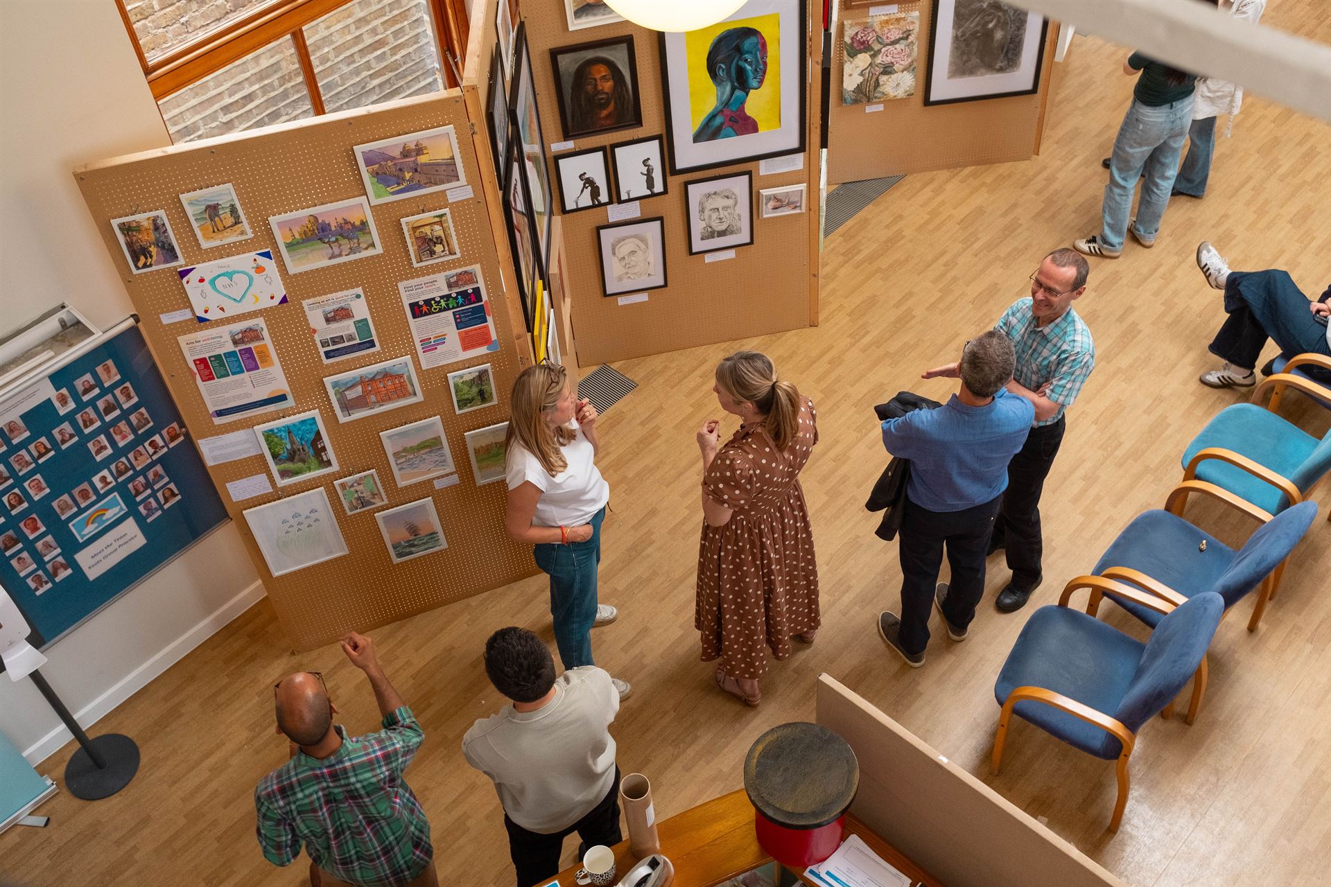 Arial view of gallery